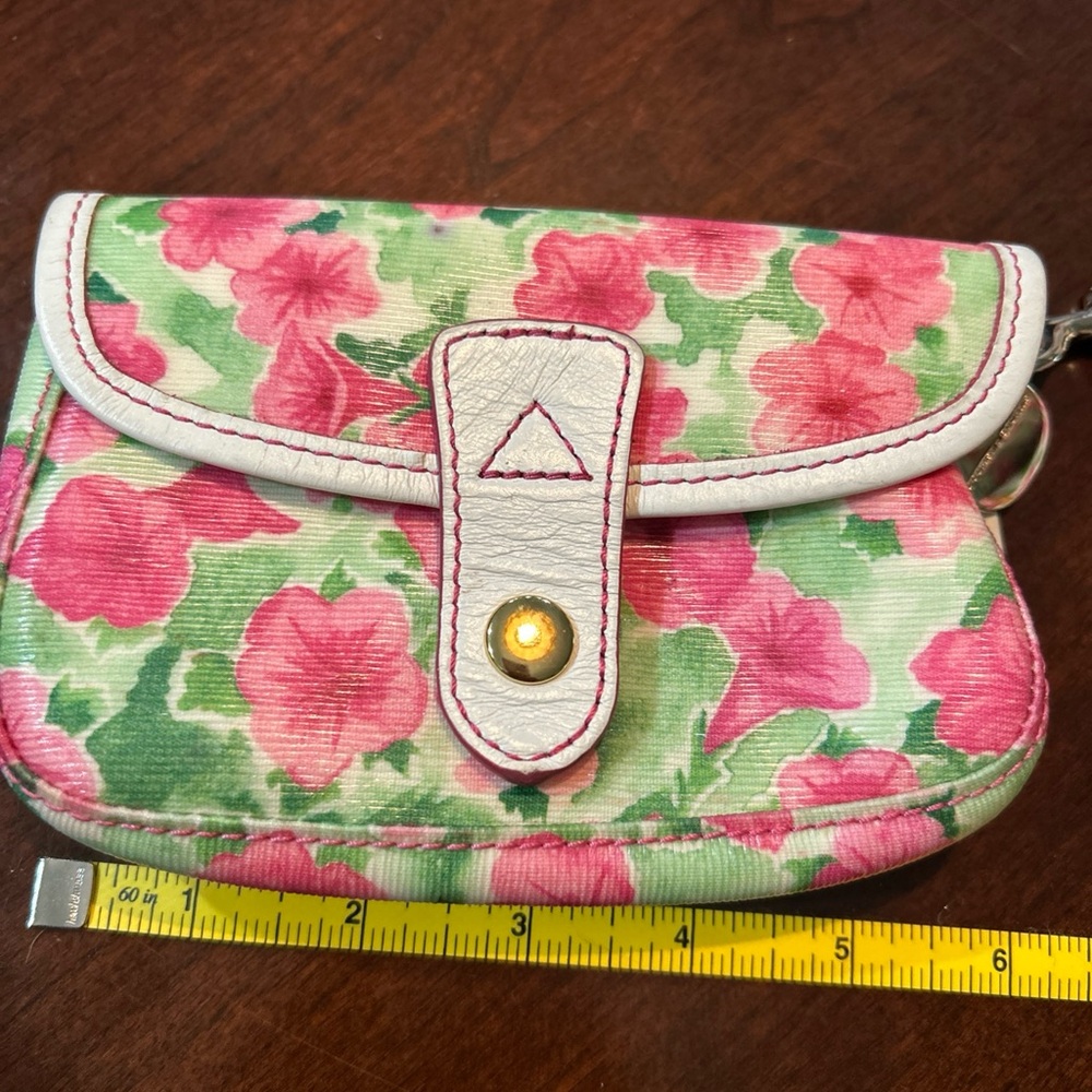 Dooney & Bourke Pink Petunia Vintage Floral Card Holder